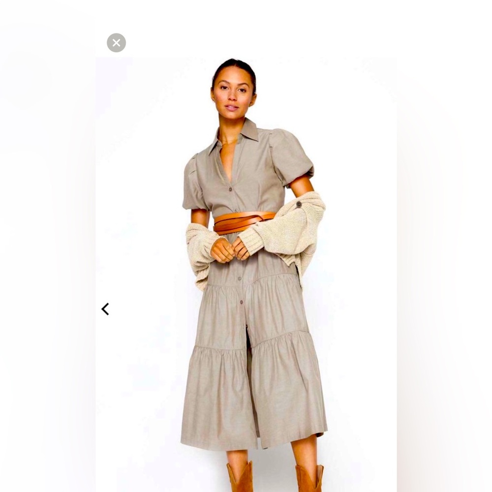 BROCHU WALKER Havana Dress in Bayou  Ruffle Tiered Peasant
Boho Midi Size S NWT